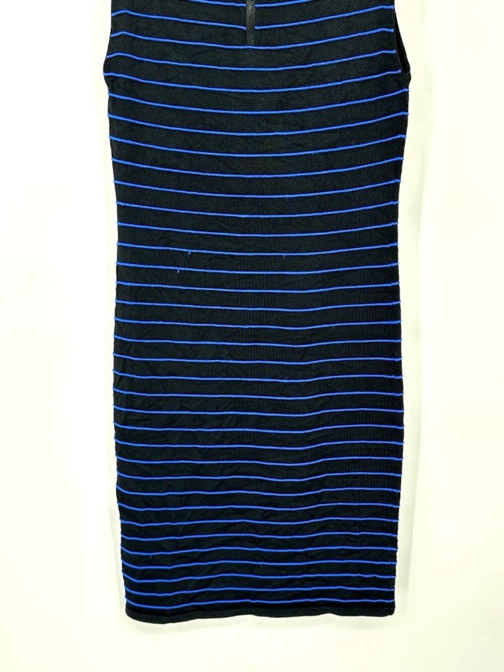 ALICE + OLIVIA dress sheath shift striped blue SMALL sleeveless knit beach - Picture 7 of 10
